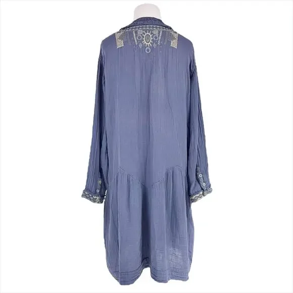 Johnny Was Rhan Boho Gauze Embroidered Dress - Picture 8 of 11